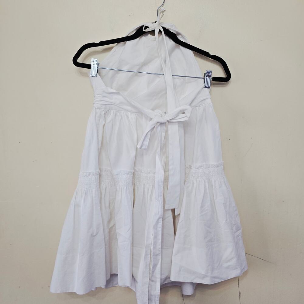 Jill Stuart White Halter Mini Dress High Neck Women's Size 8 - Picture 4 of 8